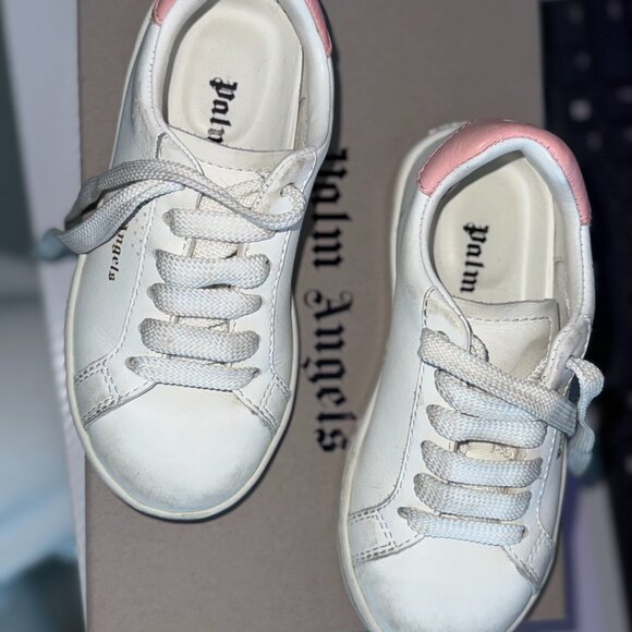 Palm Angels "Palm 1" Sneakers in White/Pink EU size 26 US Kids' size 9 - Picture 1 of 8
